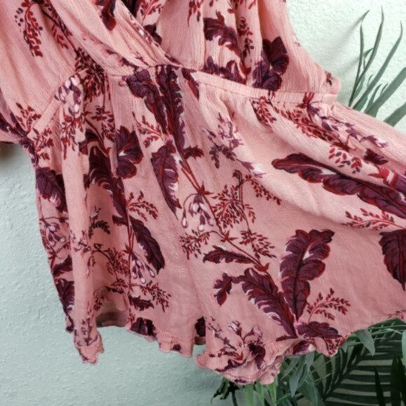 Bundle 2 TOPSHOP Boho Rompers Floral Print Ruffle Off Shoulder size S - Picture 9 of 16